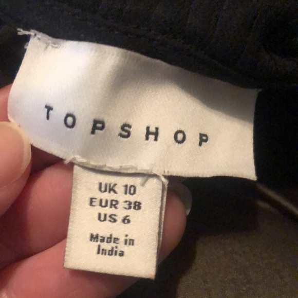 Beaded Topshop blouse size 6 black. - Picture 3 of 4